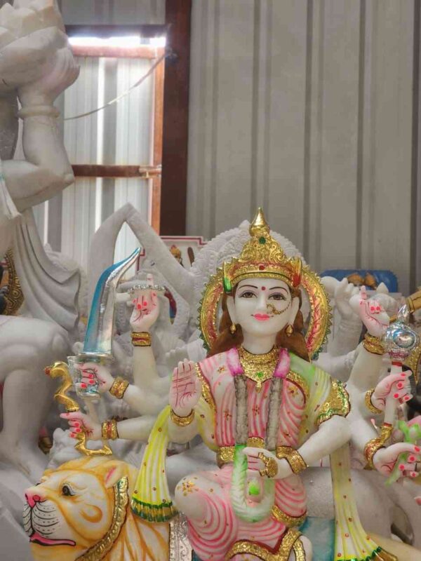 durga mata Murti In makrana MArble