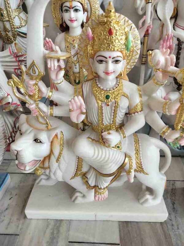 durga mata Murti In makrana MArble