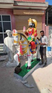 Makrana Marble Ramdev Ji Murti 2 Feet to 12 Feet | Ramdev Baba Marble Statue Manufacturer India