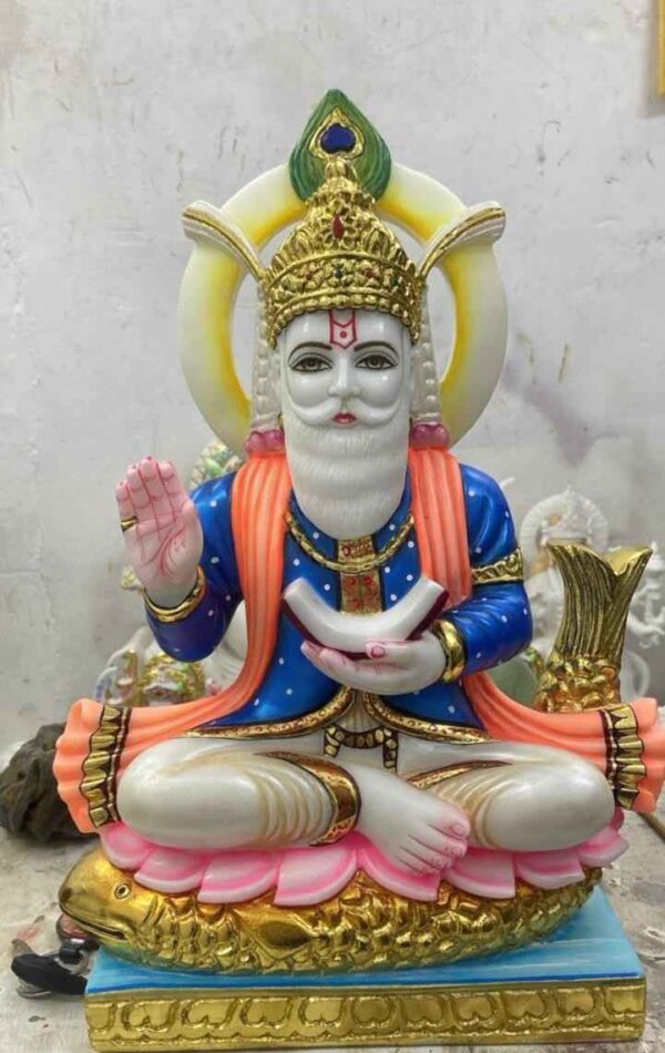 Makrana Marble Vishwakarma Bhagwan Murti